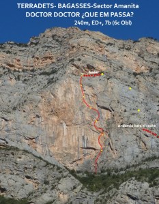 Vista general de la vía y el descenso..